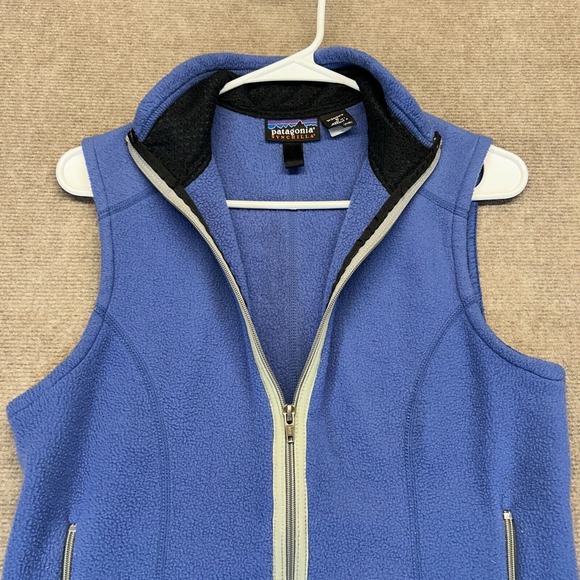 Patagonia Vintage Synchilla Fleece Vest Women's Small Blue Full Zip Made in USA - Picture 2 of 11